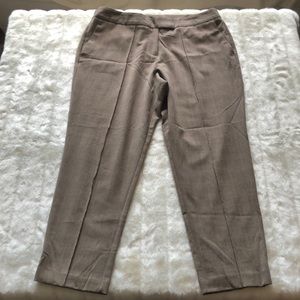 Worthington Size 12 brown slacks with subtle pink lines